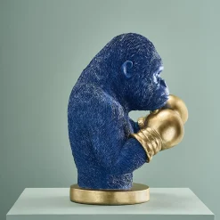 Tirelire Gorilla Rocky, bleu-or