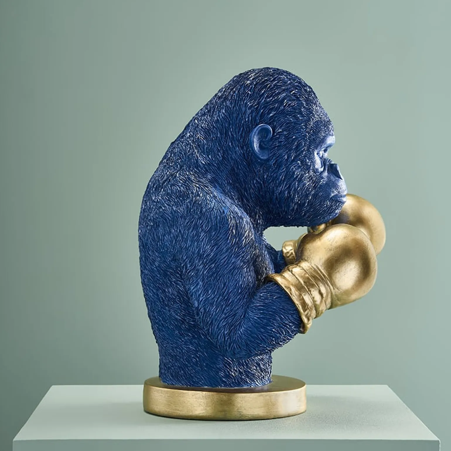 Tirelire Gorilla Rocky, bleu-or