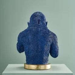 Tirelire Gorilla Rocky, bleu-or