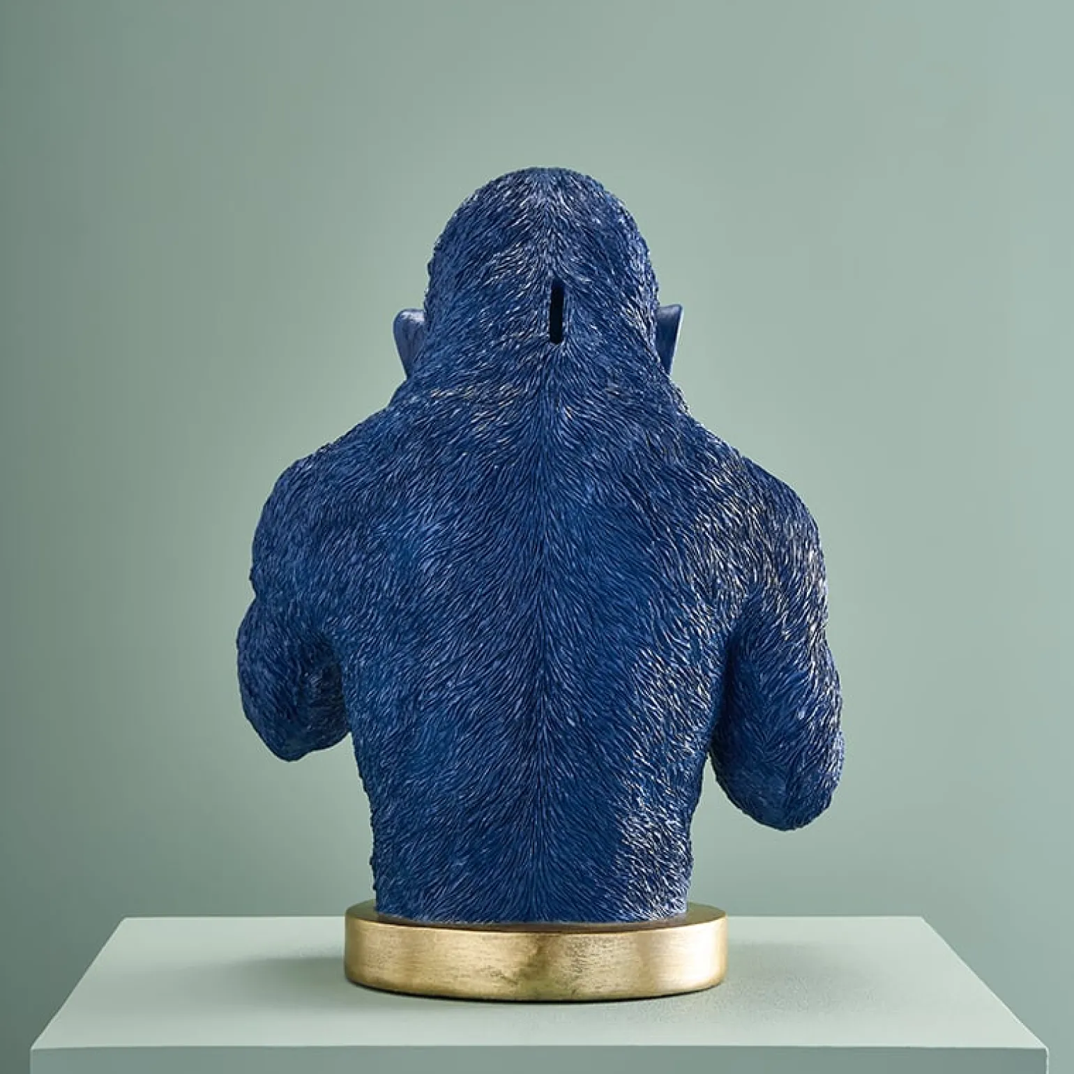 Tirelire Gorilla Rocky, bleu-or