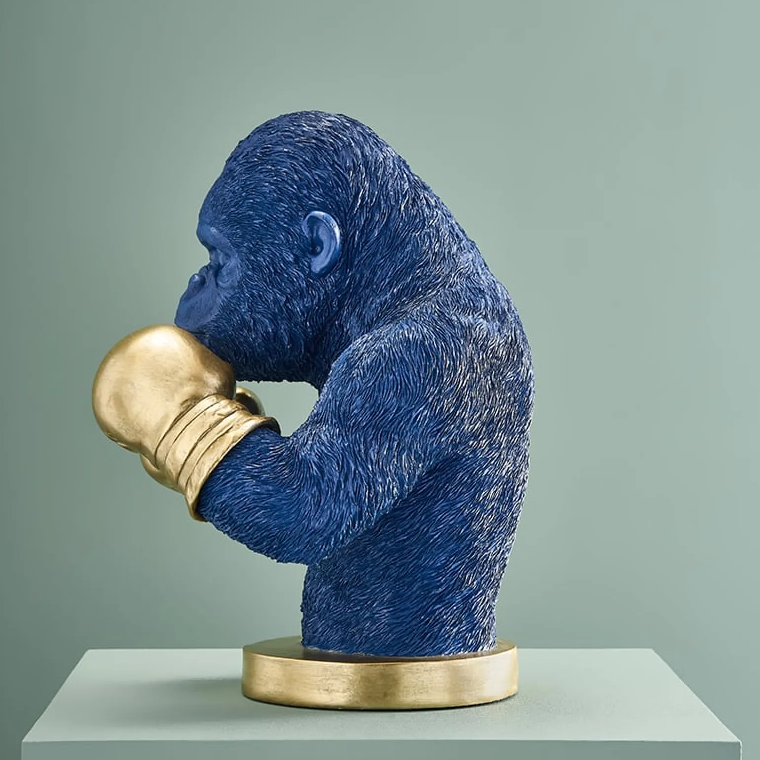 Tirelire Gorilla Rocky, bleu-or