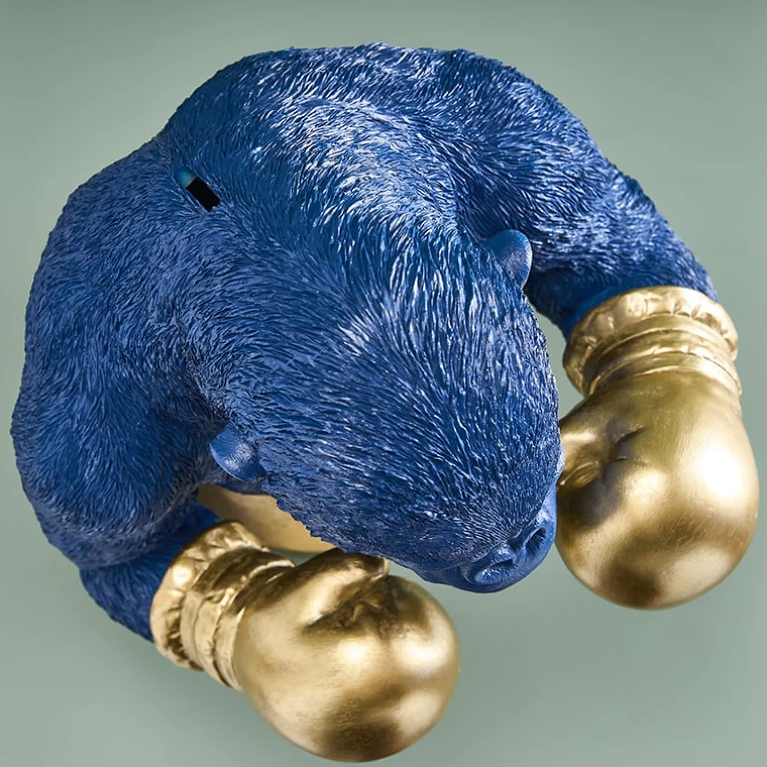 Tirelire Gorilla Rocky, bleu-or
