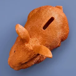 Tirelire lapin, orange