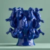 Vase avec des lapins Rabbits, bleu