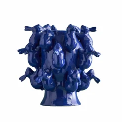 Vase avec des lapins Rabbits, bleu