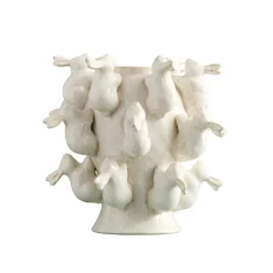 Vase avec des lapins Rabbits, blanc