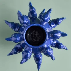 Vase avec des lapins Rabbits, bleu