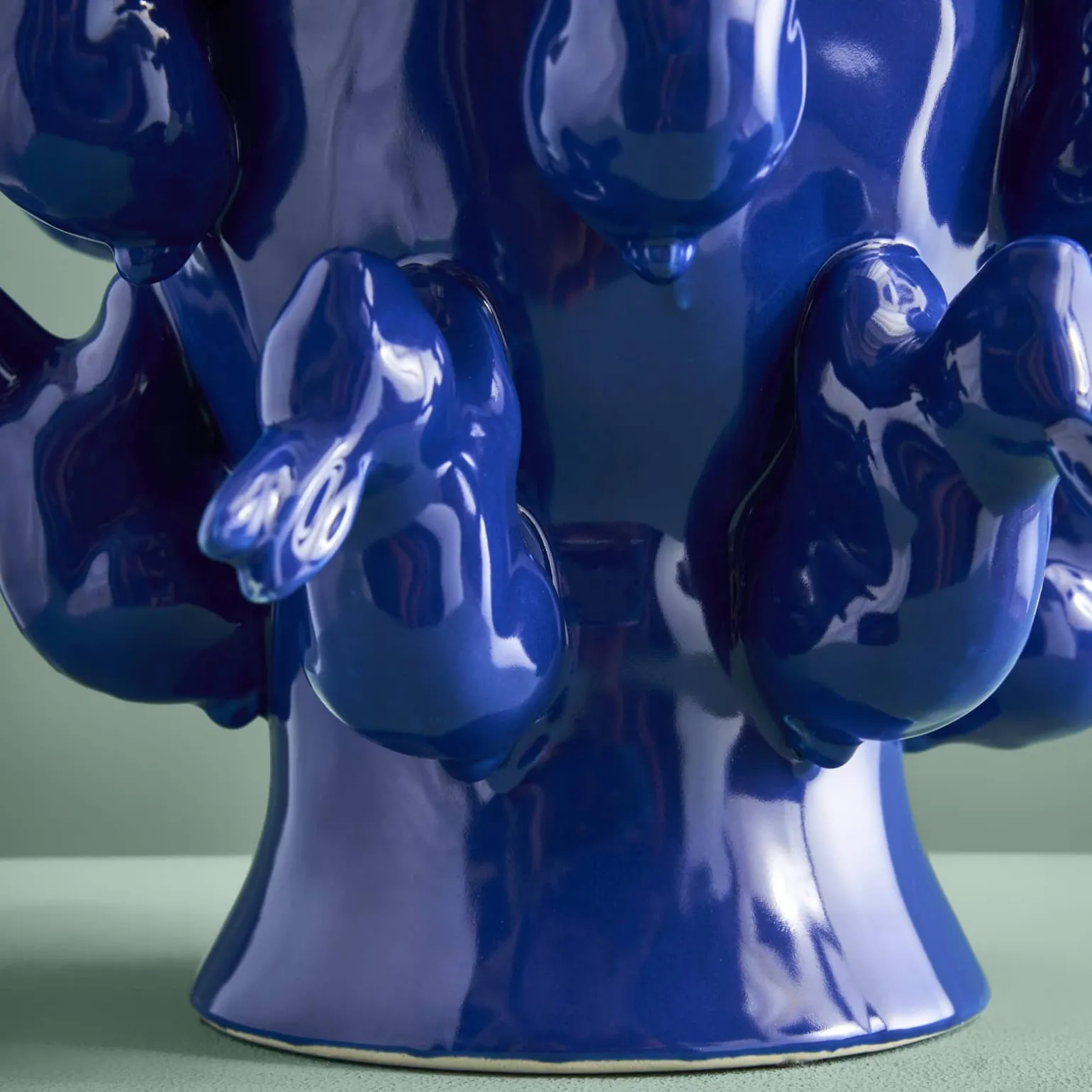 Vase avec des lapins Rabbits, bleu