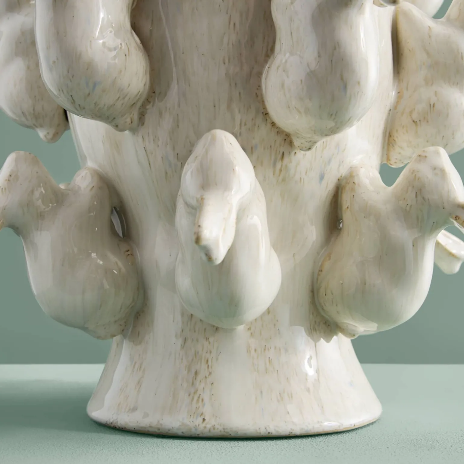 Vase avec des lapins Rabbits, blanc