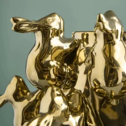 Vase avec des lapins Rabbits, or