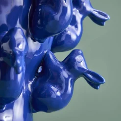 Vase avec des lapins Rabbits, bleu
