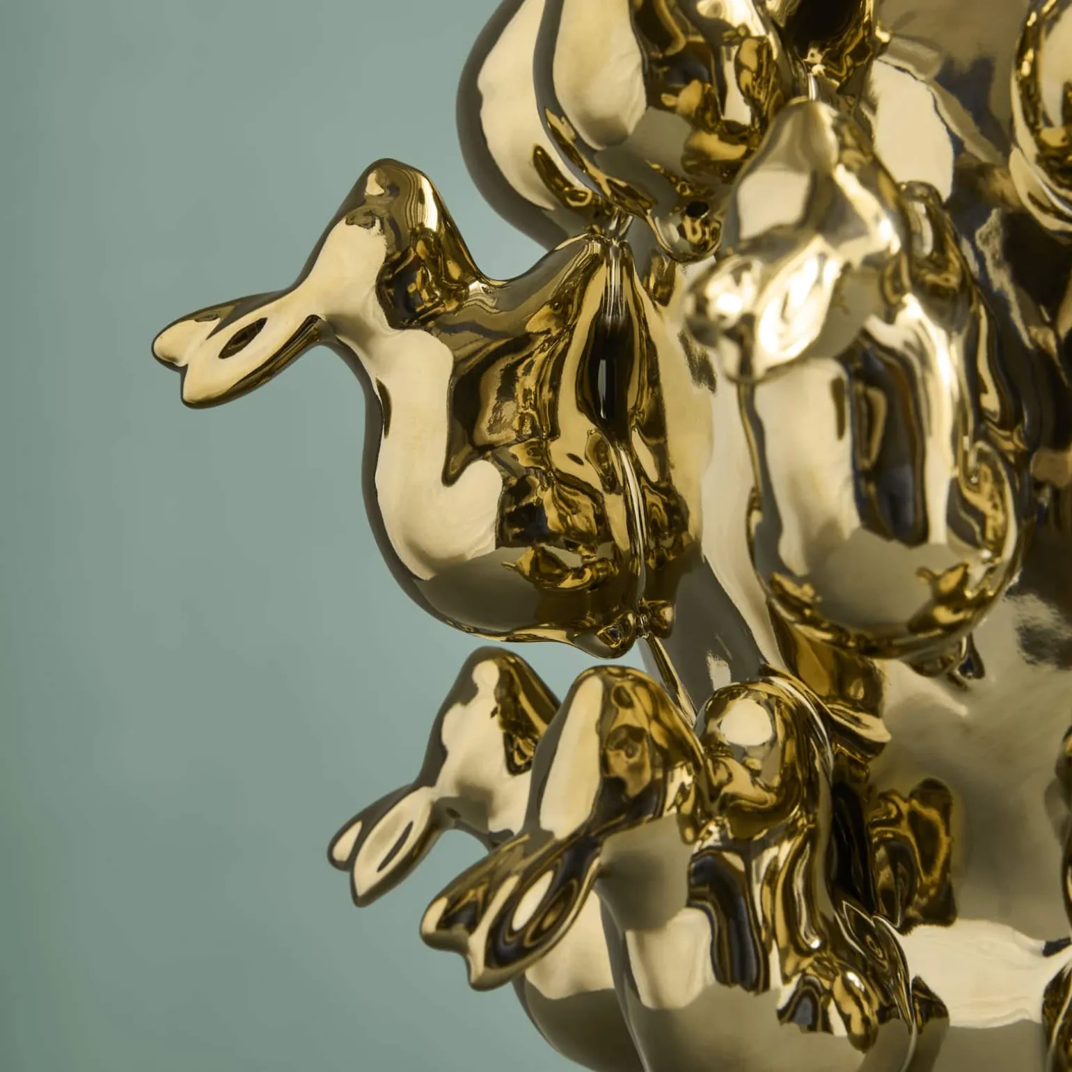 Vase avec des lapins Rabbits, or