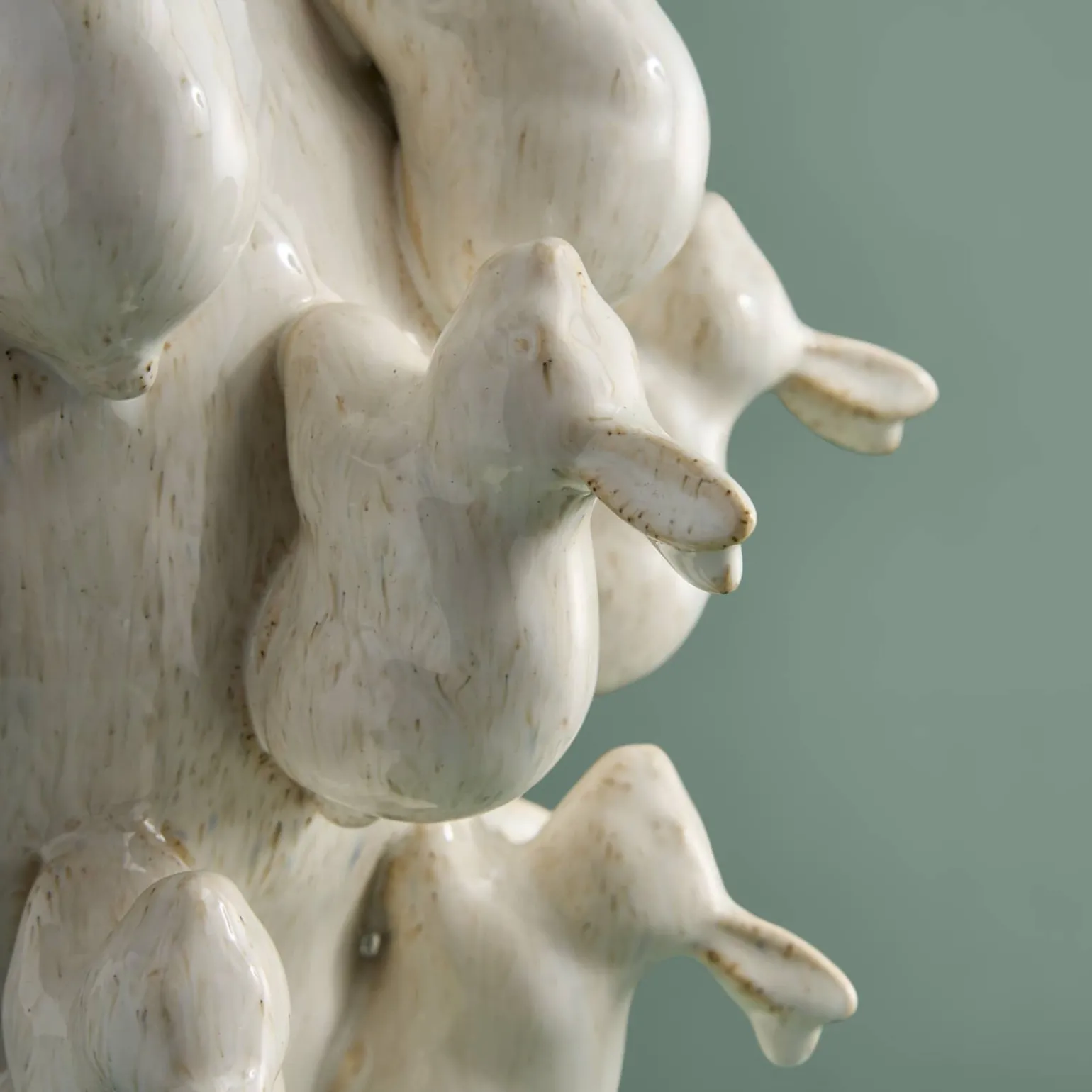 Vase avec des lapins Rabbits, blanc