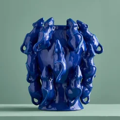 Vase avec des souris Mouse, bleu