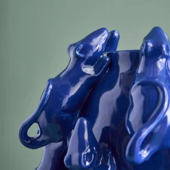 Vase avec des souris Mouse, bleu