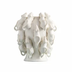 Vase avec des souris Mouse, blanche
