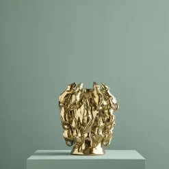 Vase avec des souris Mouse, dorée