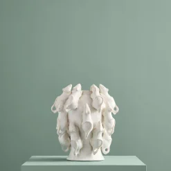 Vase avec des souris Mouse, blanche