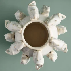 Vase avec des souris Mouse, blanche