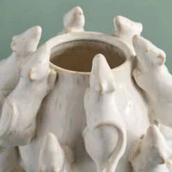 Vase avec des souris Mouse, blanche
