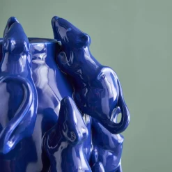 Vase avec des souris Mouse, bleu