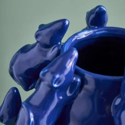 Vase avec des souris Mouse, bleu
