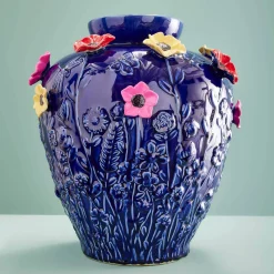 Vase avec fleurs Primavera, bleu