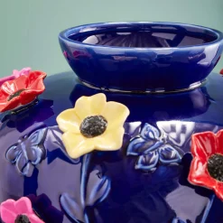 Vase avec fleurs Primavera, bleu