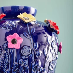 Vase avec fleurs Primavera, bleu