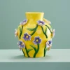 Vase avec fleurs Printemps, jaune