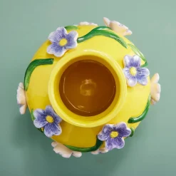 Vase avec fleurs Printemps, jaune