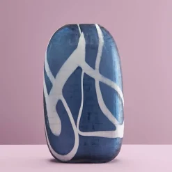 Vase Caja II, bleu
