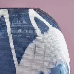Vase Caja II, bleu