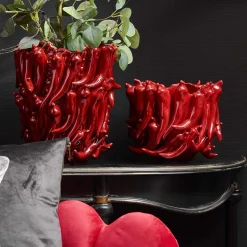Vase Chili L, rouge