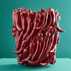 Vase Chili L, rouge