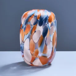 Vase Lilly Dots, bleu-orange