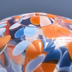 Vase Lilly Dots, bleu-orange