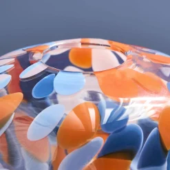Vase Lilly Dots, bleu-orange