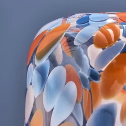 Vase Lilly Dots, bleu-orange