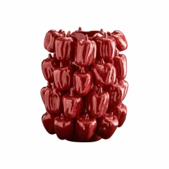 Vase Paprika Red Pepper, rouge, fait main