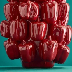 Vase Paprika Red Pepper, rouge, fait main