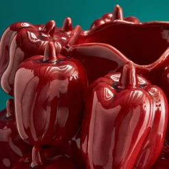 Vase Paprika Red Pepper, rouge, fait main