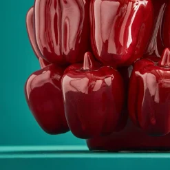 Vase Paprika Red Pepper, rouge, fait main