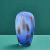 Vase Valentina S, bleu-or