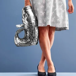 XXL Vase Poisson Blubb, argent brillant
