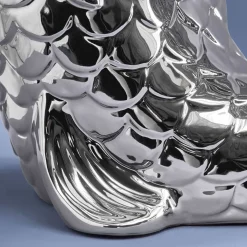 XXL Vase Poisson Blubb, argent brillant