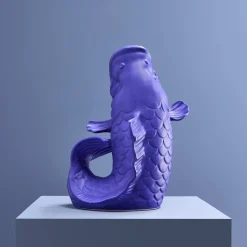 XXL Vase Poisson Blubb, bleu mat