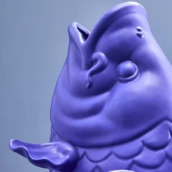 XXL Vase Poisson Blubb, bleu mat