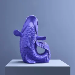 XXL Vase Poisson Blubb, bleu mat