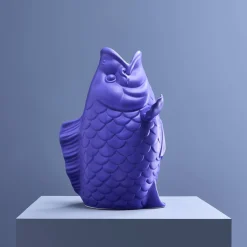 XXL Vase Poisson Blubb, bleu mat